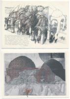 MAKOVECZ IMRE - 6 db MODERN képeslap