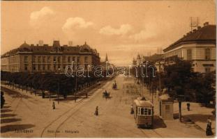 Temesvár, Timisoara; Küttl tér, villamos. Uhrmann Henrik kiadása / square, tram (képeslapfüzetből / from postcard booklet) (EK)