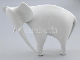 Royal Dux art deco elefánt, fehérmázas, jelzett, hibátlan, h: 23 cm, m: 16 cm