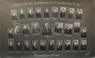 Graduates of the 1918-19 class in the Rom. Cath. Grammar School  of Brassó