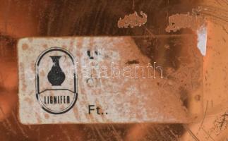 Iparművész, réz ékszeres doboz d: 9 cm