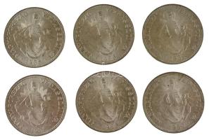 1938. 2P Ag "Madonna" (4x) + 1939. 2P Ag "Madonna" (2x) T:AU / Hungary 1938. 2 P...