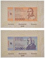 Sopron 2010. 500 Kékfrank + 1000 Kékfrank + 2000 Kékfrank + 5000 Kékfrank + 10.000 Kékfrank + 20.000...