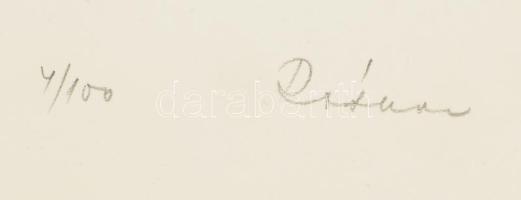 Rátkai György (1940-2009): Régi ablakok mögött. Szitanyomat, papír, jelzett, számozott (7/100), laps...