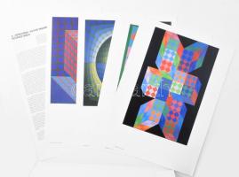 1994 Vasarely, Victor (1908-1997): Hatlapos teljes mappa (teljes a borítóval együtt). Bp., é.n., Vas...