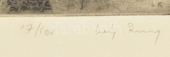 Láng Rudolf (1904-1991): Mirabel. Rézkarc, papír. Jelzett, számozott (17/100). Lapon rézkarcot nem é...