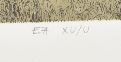 Németi Judit (1954-): Tanya, 1991. Szerigráfia, papír, jelzett, művészpéldány E.A XV/V számozással. ...