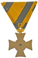 1867-1869. "Katonai Legénységi Szolgálati Jel II. osztálya" bronz kitüntetés mellszalaggal...