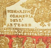 Ágotha Margit (1938-2015 ): Comedia dell' arte, 1968. Fametszet, merített papír, jelzett, művés...