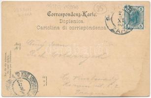 1905 Obrovac, Obrovazzo; Strassenpartie / street, folklore / utca és népviselet (fl)