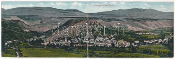 Knin, celokupan izgled. 2-tiled folding panoramacard (Rb)