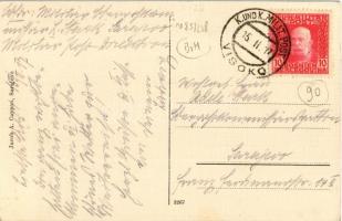1917 Visoko, street + "K. und k. Milit. Post Visoko"