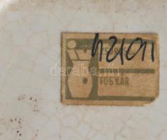 cca 1960 Iparművészeti Vállalat kerámia sün ikebana, címkével jelzett, hibátlan, h: 18 cm