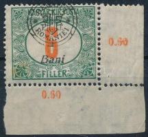 Nagyvárad 1919 Portó 6f elcsúszott felülnyomással (rozsda) / Mi P5 II. with shifted overprint. Signed: Bodor (stain)