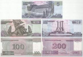 Észak-Korea 2002-2013. 5W-5000W (10xklf) MINTA felülbélyegzéssel és "0000000" sorszámmal T...