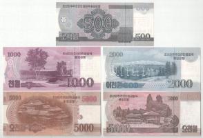 Észak-Korea 2002-2013. 5W-5000W (10xklf) MINTA felülbélyegzéssel és "0000000" sorszámmal T...