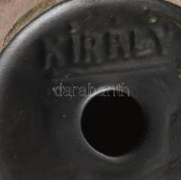 Király Károly: Retro hólyagos gyertyatartó, jelzéssel, hibátlan, m: 15 cm