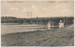 1913 Dornesti, Hadikfalva (Bukovina, Bukowina); Suczawa-Brücke / Suceava bridge (EK)