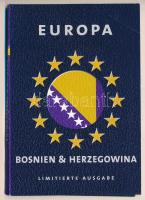 Bosznia-Hercegovina 1998-2005. 5f-5M (7xklf) forgalmi összeállítás Európa dísztokban T:UNC a tok egyik sarkán gyűrődés Bosnia and Herzegovina 1998-2005. 5 Feninga - 5 Mark (7xdiff) coin set in Europa decorative case C:UNC a crease on one corner of the case