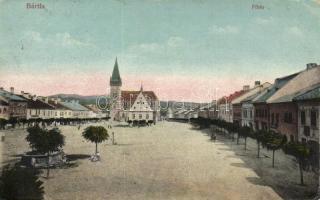 Bártfa main square with Commercial Bank