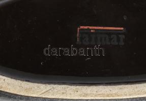 Design lapos vázas, madármotívumokkal, jelzéssel, m: 13,5 cm