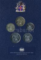 Izland 1999-2005. 1K-100K (5xklf) forgalmi összeállítás "Európa" dísztokban T:UNC a tok sa...