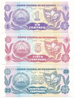 Nicaragua 1991. 1c + 5c + 25c T:UNC 
Nicaragua 1991. 1 Centavo + 5 Centavos + 25 Centavos C:UNC 
K...