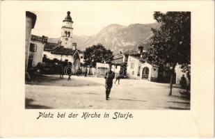 Ajdovscina, Haidenschaft; Sturje, Platz bei der Kirche. Verlag Anton Pertot / square near the church