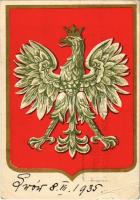 1935 Lengyel címer / Polish coat of arms - Kézdi-Kovács László festőművész levele (EB)