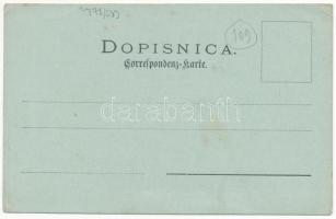 Podkoren, Wurzen; Mountain rest house at night. Weiss & Dreikurs Art Nouveau, floral (EK)