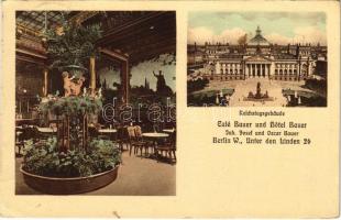 1910 Berlin, Café Bauer und Hotel Bauer, Reichstagsgebäude - Kézdi-Kovács László festőművésznek címzett levél (EK)
