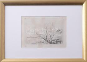 Edvard Munch (1863-1944): Tájkép (Landschaft). Rézkarc, papír, jelzés nélkül. Megjelent: Hermann Str...