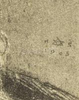 Hermann Struck (1876-1944): Öreg zsidó Jaffából (Alter Jude aus Jaffa). Rézkarc, papír, jelzett a ka...