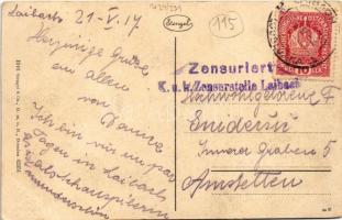 1917 Ljubljana, Laibach; Kongress-Platz mit deutsch. Kasino / German casino (EK)