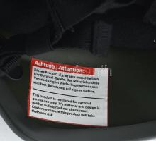 Német gyártmányú sisak, védőfelszerelés airsoft, paintball, stb. játékokhoz. Párnázattal, rögzítőpán...