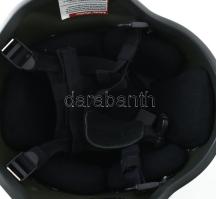 Német gyártmányú sisak, védőfelszerelés airsoft, paintball, stb. játékokhoz. Párnázattal, rögzítőpán...