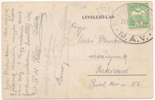 1913 Veszprém, 100 év múlva a jövőben / in the future montage + "BALATONALMÁDI-ÖREGHEGY M.Á.V.&...