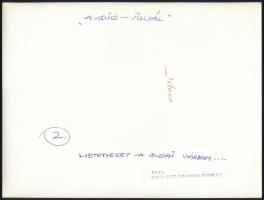 cca 1980 Szegfű József székesfehérvári fotóművész pecsétjével jelzett, vintage fotóművészeti alkotás...