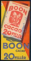 cca 1930 Boon cacao számolócédula