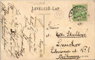 1916 Kőszeg, Szabóhegy, vendéglő kertje, úr távcsőbe lesve. Róth Jenő kiadása (EK)