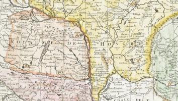 Carte de la Hongrie et des Pays qui en dependoient autrefois. 1745. Rézmetszet.
Magyarország és Erd...