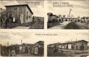 1916 Szolnok, K.u.k. Reservespital Baracken, Kantin, Rekonvalescenten Abteilung / Cs. és kir. tartalékos katonai kórházi laktanya, lábadozó osztály (EK)