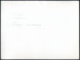 cca 1973 Rezsek György nagykanizsai fotóművész ,,Régi emlékek című, feliratozott, vintage fotóművész...