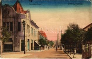 1915 Budapest XX. Pestszenterzsébet, Pesterzsébet, Erzsébetfalva; Kossuth Lajos utca, Matkovich nyomda üzlete (EB)