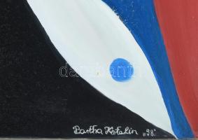 Bartha Katalin (?-): Színes formák, 1998. Akril, farost. Jelezve jobbra lent. 78x98 cm