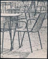 1967 Berde Béla miskolci fotóművész pecsétjével jelzett, vintage fotóművészeti alkotás, ezüst zselatinos fotópapíron (Vonalak), 22x18 cm