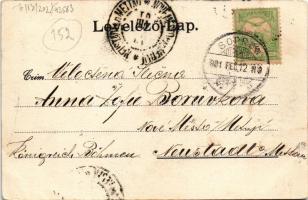 1901 Sopron, Erzsébet utca, villamos. Stagl F. fényképész és Blum N. kiadása (EK)