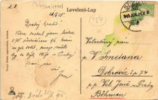 1915 Szolnok, Szapáry utca, Hitelbank rt. gépraktára, üzletek. Faragó Sándor kiadása (Rb)