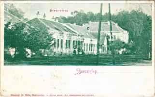 1899 (Vorläufer) Barcs, Barcstelep; Dénes utca. Mautner M. Béla kiadása + &quot;BROD-NAGY-KANIZSA 26. SZ.&quot; vasúti mozgóposta (EK)