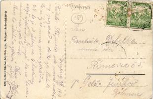 1917 Enying, Községháza és katolikus templom. Székely Sándor felvétele után (EK)